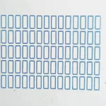 برچسب اسم گلاسه ساده دور آبی بنیتو تصویر افقی یک برگ برچسب دو در یک سانتی متر هر دانه از برچسب گلاسه